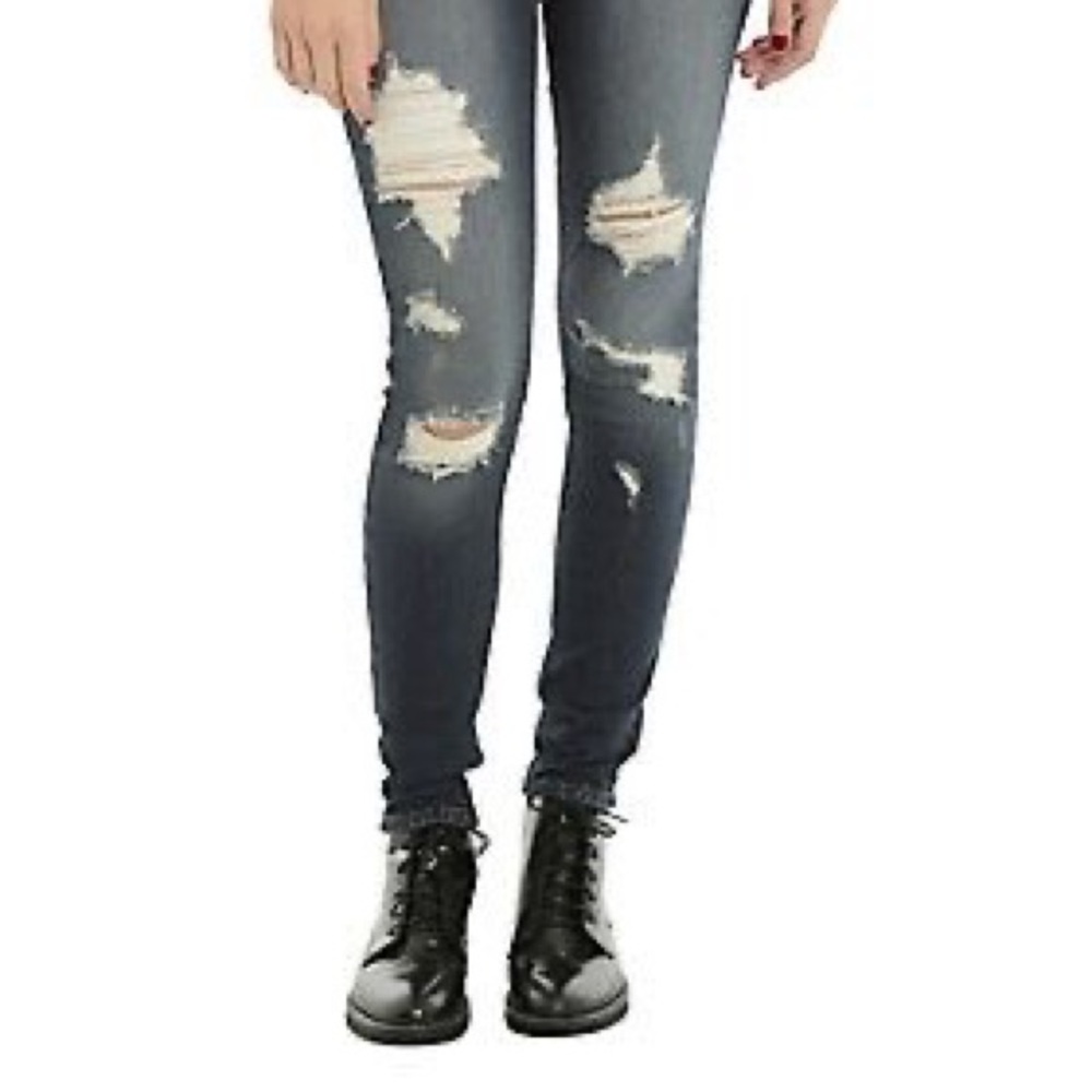 Hot Topic “Blackheart” Distressed Skinny Jeans